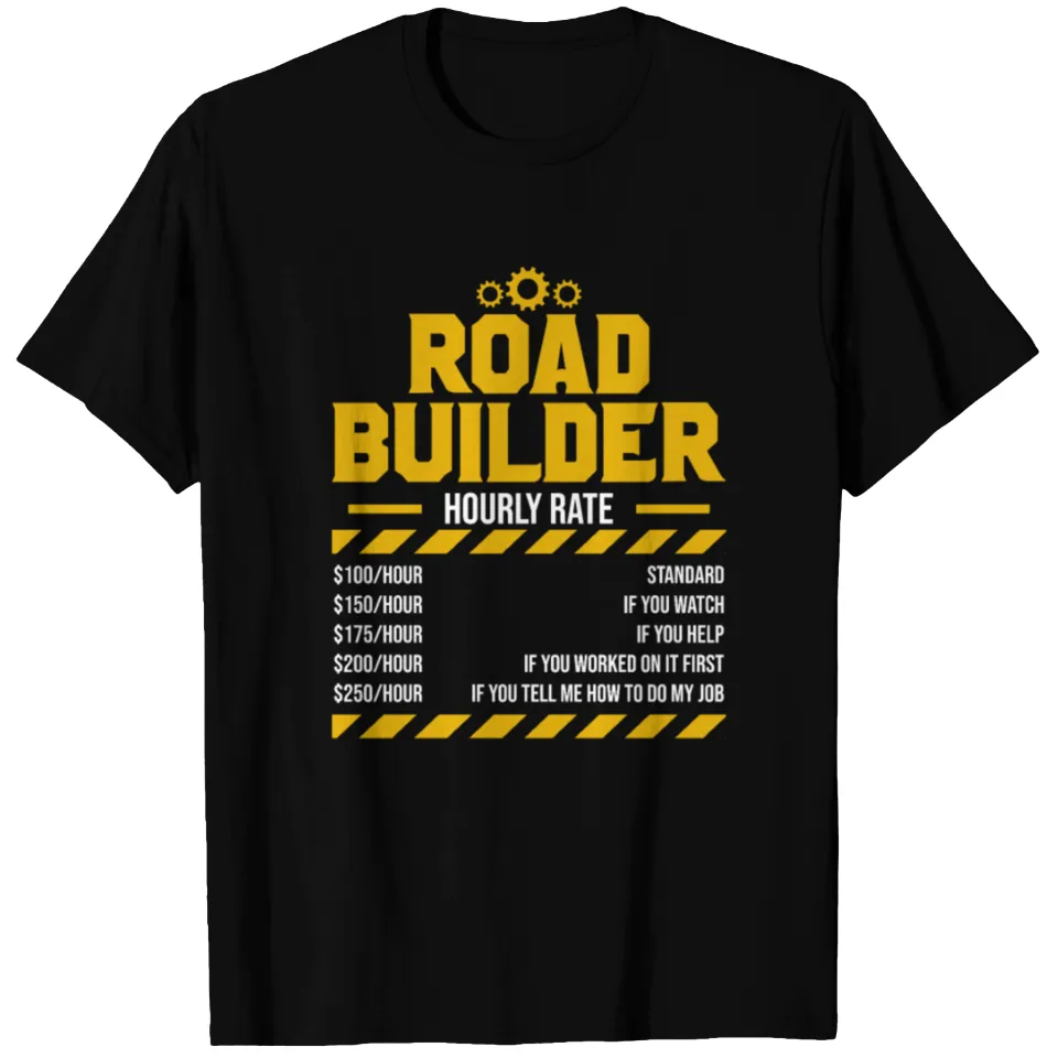 T-shirt de construction routière en pavage d'asphalte pour hommes