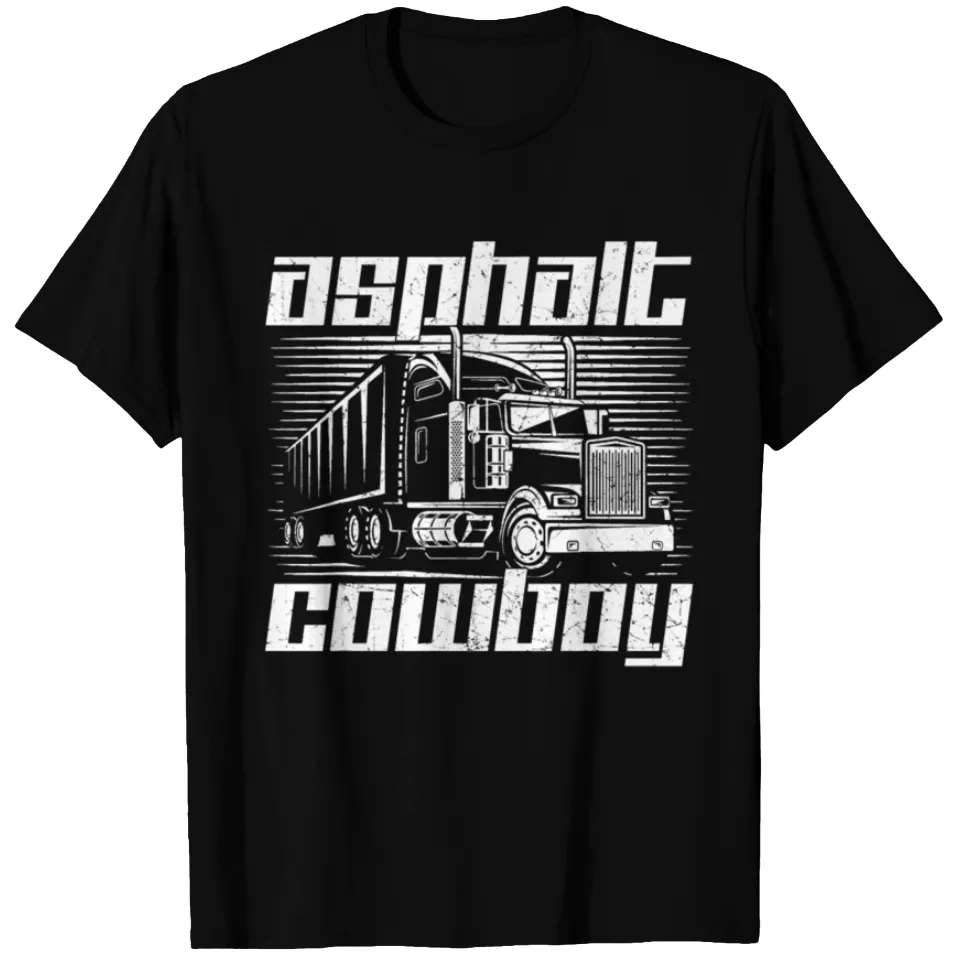 Asphalt Cowboy Trucker Men's T-Shirt — Mens T Shirts