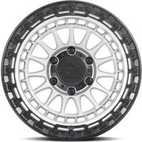 Roues Lock Offroad Mojave Argent Mat avec Anneau Noir Mat - 20x9 — Roues et jantes