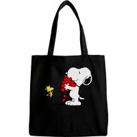 Sac fourre-tout Snoopy et Woodstock en train de s'enlacer — Sacs fourre-tout