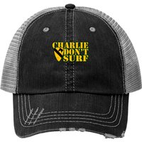 Charlie Don't Surf Trucker Hat - Unisex Black Cap — Baseball Cap