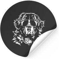 Proud Newfoundland Dog Stickers - Classic Square Design — Stickers & Decals