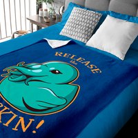 Release The Quackin - Kraken Meme Duck Gift Baby Blanket