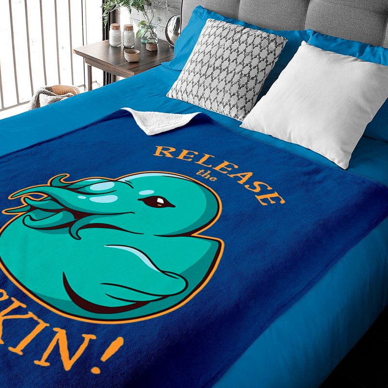 Release The Quackin - Couverture Bébé Meme Kraken Canard — Couvertures pour bébé