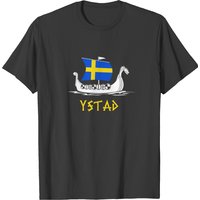 T-shirt Ystad Sweden pour hommes en noir
