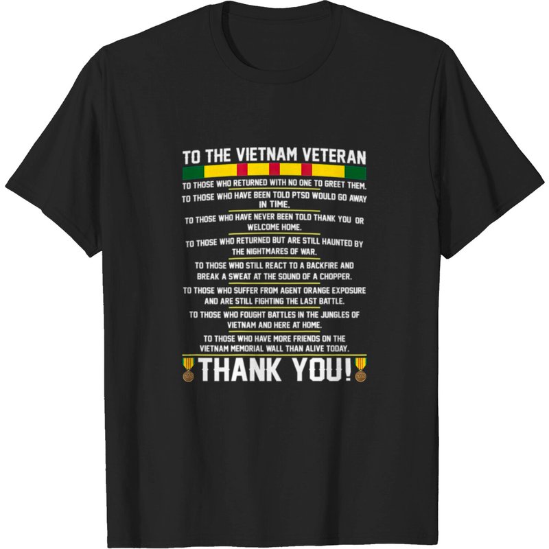 Thank You To The Vietnam Veteran T-Shirt for Men — Mens T Shirts