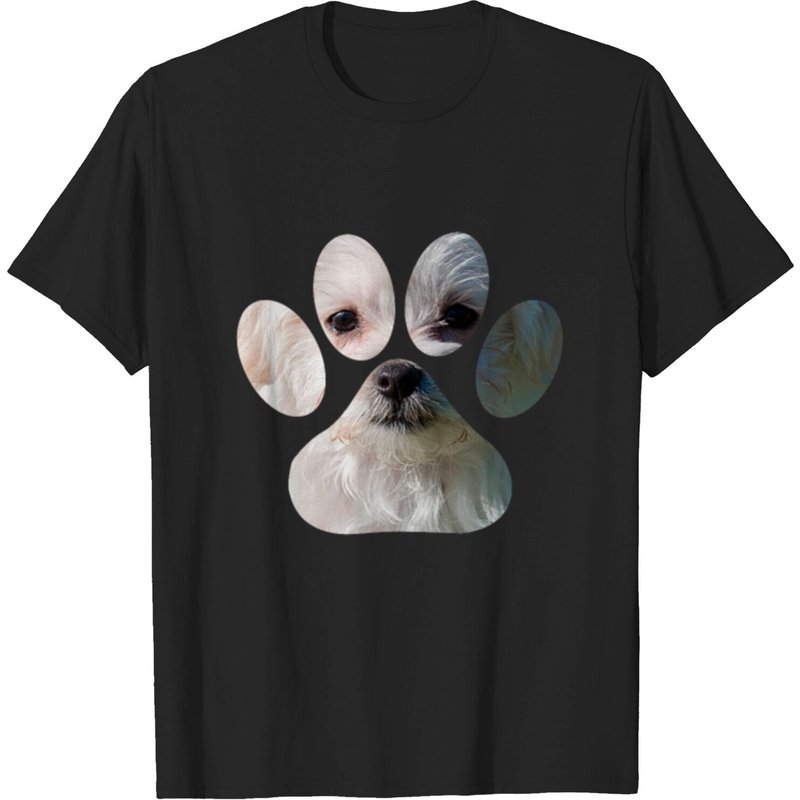 T-shirt Morkie Paw pour hommes en noir — T-shirts pour hommes