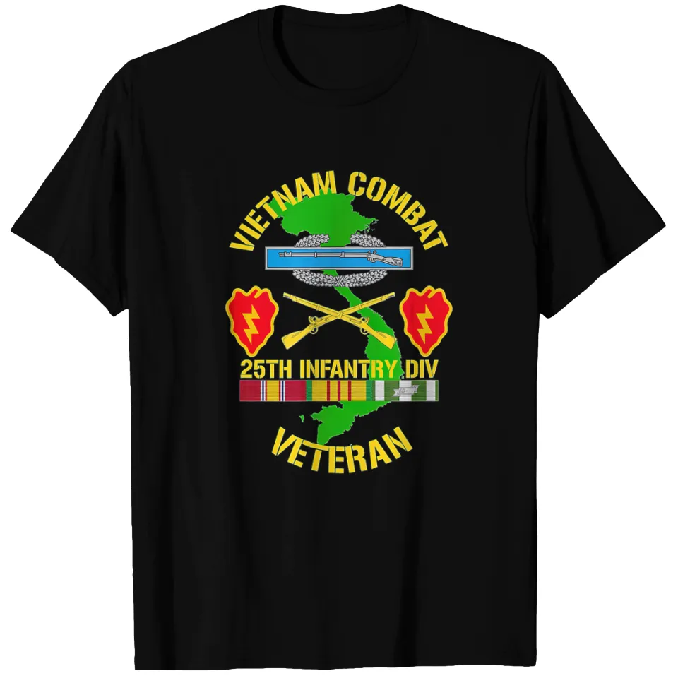 25th Infantry Division Vietnam Combat Veteran T-Shirt for Men — Mens T Shirts