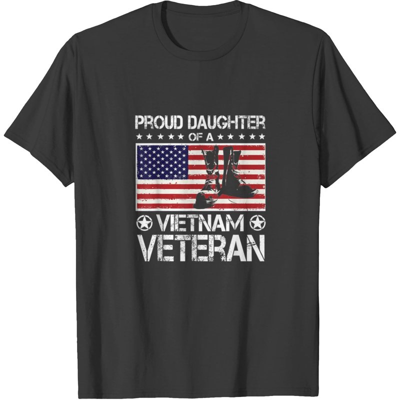Proud Daughter of Vietnam Veteran US Flag T-Shirt for Men — Mens T Shirts