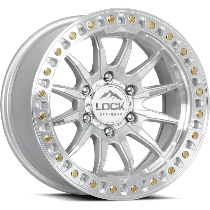 Lock Offroad Trail Machined Wheel with Clear Coat - 20x10 -6x135 — Wheels & Rims