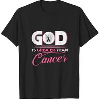 T-shirt God Is Greater pour hommes - Cancer du sein — T-shirts pour hommes