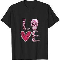 T-shirt Love Cancer Skull pour hommes - Cancer du sein — T-shirts pour hommes