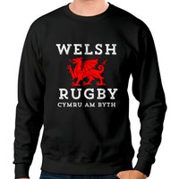 Cymru Am Byth Welsh Rugby Dragon Sweatshirt pour Unisexe