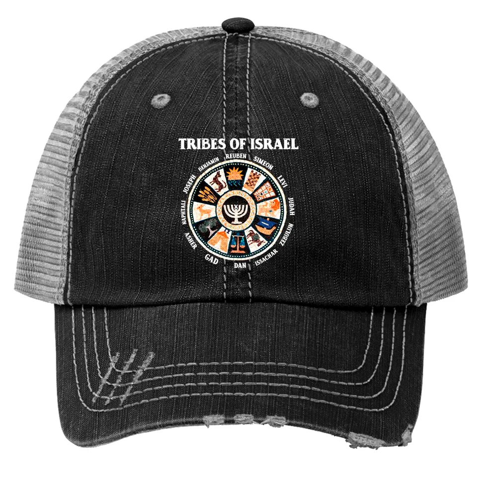 12 Tribes of Israel Hebrew Israelite Judah Jerusalem Trucker Hat — Baseball Cap
