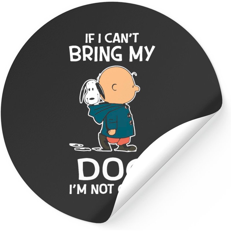 Autocollant Si Je Ne Peux Pas Amener Mon Chien, Je Ne Viens Pas — Autocollants et stickers