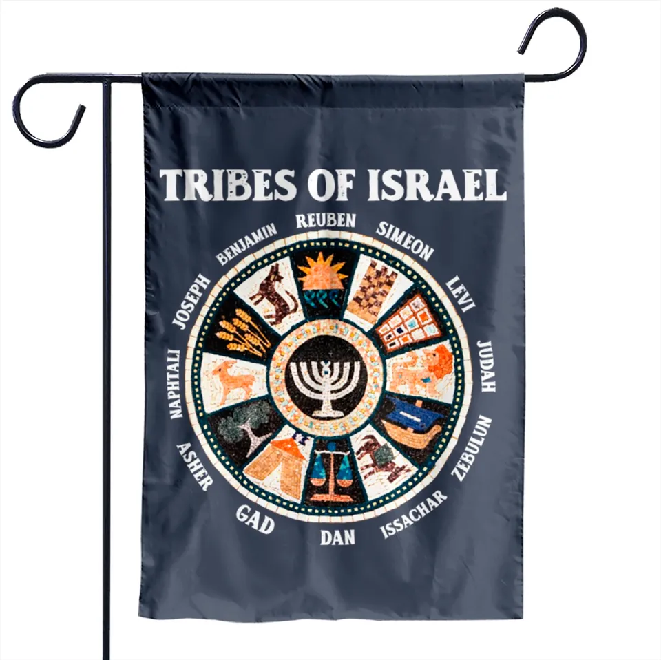 Drapeaux de Jardin des 12 Tribes d'Israël - Judaïsme Hébreu Jérusalem — Drapeaux décoratifs