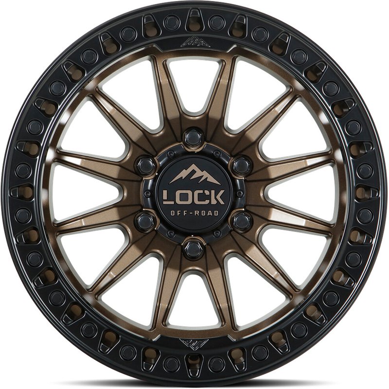 Lock Offroad Trail Matte Bronze Wheels with Matte Black Ring - 20x10 — Wheels & Rims