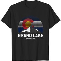 T-shirt pour hommes avec drapeau de l'État du Colorado de Grand Lake — T-shirts pour hommes