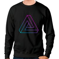 Sweatshirt Triangle Impossible avec Dégradé Cyan à Magenta - Mc Escher