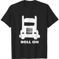 T-shirt Design Trucker Roll Eighteen Wheeler pour hommes