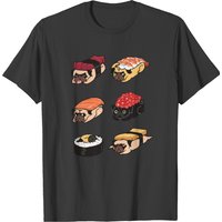 T-shirt Sushi Pug pour hommes - Noir — T-shirts pour hommes