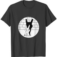 T-shirt Funny Rabbit Rock And Roll Hand Shadow pour hommes
