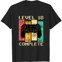 T-shirt d'anniversaire pour hommes 18 ans Level 18