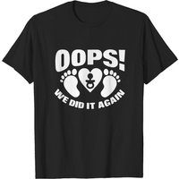 T-shirt d'annonce de grossesse Oops We Did It Again pour hommes