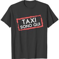 Taxi Sono Qui Men's T-shirt in Black — Mens T Shirts