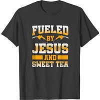 Fueled By Jesus And Sweet Tea Men's T-Shirt — Mens T Shirts