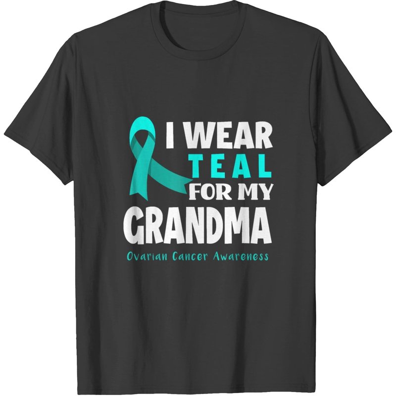 Teal My Grandma Ovarian Cancer Awareness T-shirt for Men — Mens T Shirts