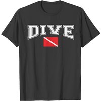 Scuba Dive T-Shirt for Men in Black