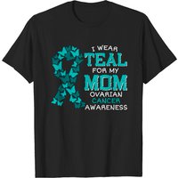 Je Porte du Turquoise Pour Ma Maman T-shirt Cancer Ovarien — T-shirts pour hommes