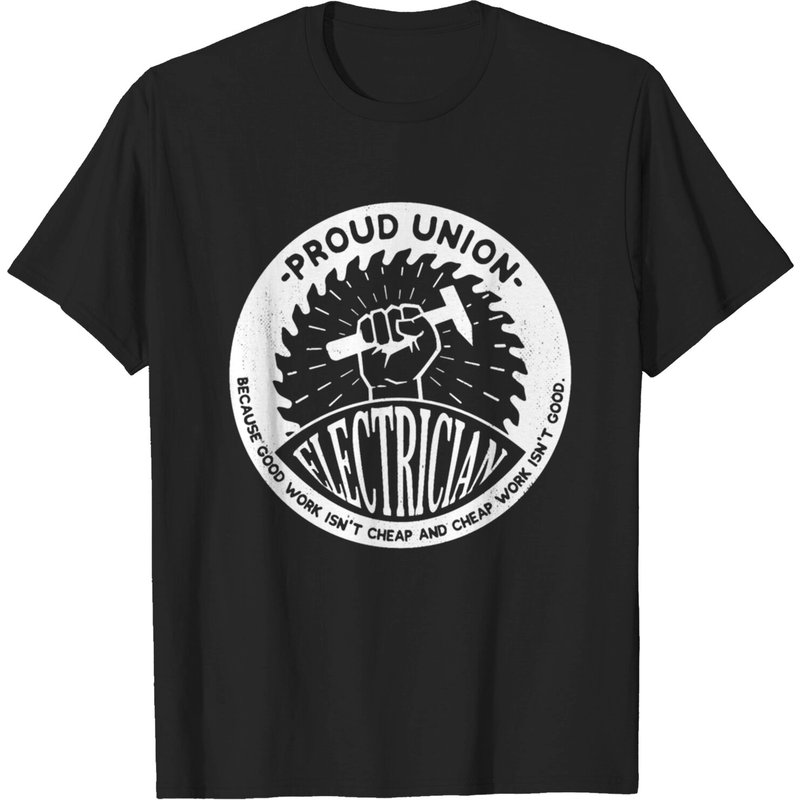 Union Worker Electrician T-Shirt for Men