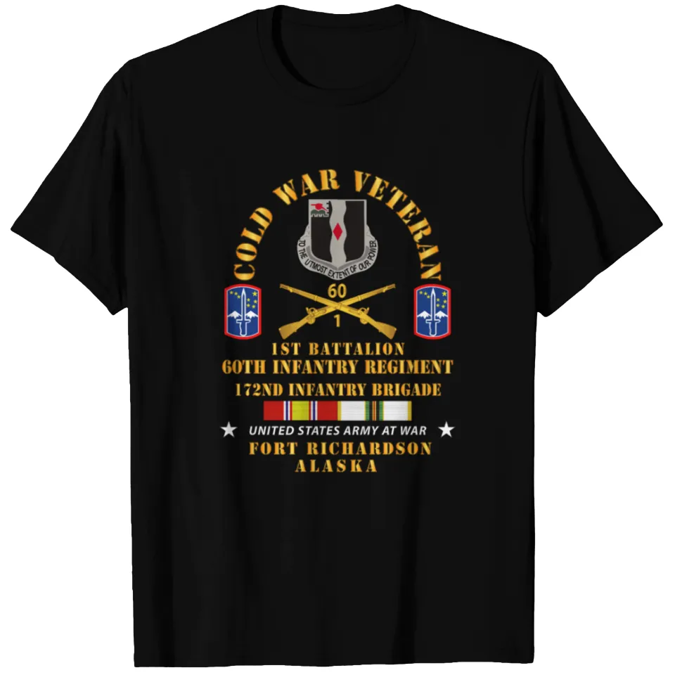 1st Bn, 60th Inf - 172nd In Bde - Ft Richardson AK T-shirt for Men — Mens T Shirts
