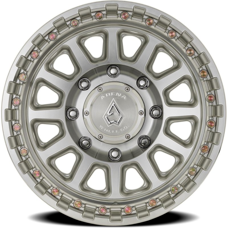Arena Enduro Gloss Silver Machined Wheels - 17x9 - 8x170 Bolt Pattern — Wheels & Rims