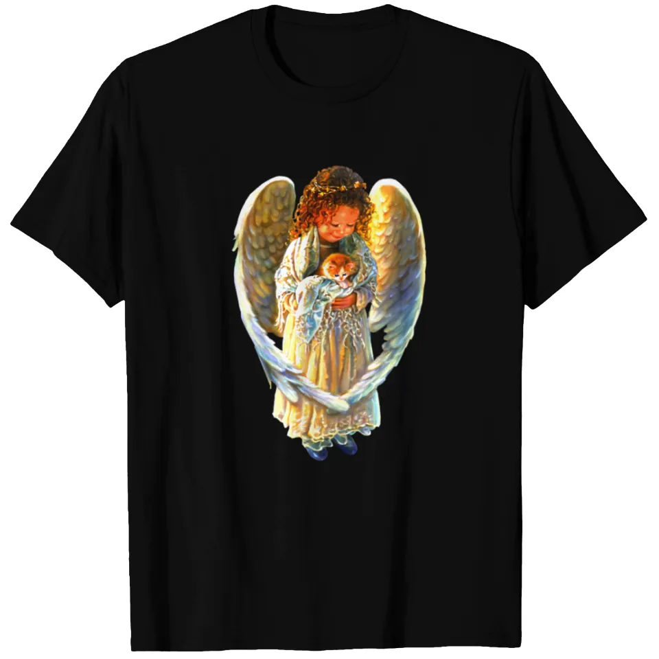 T-Shirt Angel pour Hommes en Noir — T-shirts pour hommes