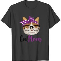 T-shirt Cat Mom pour hommes en noir