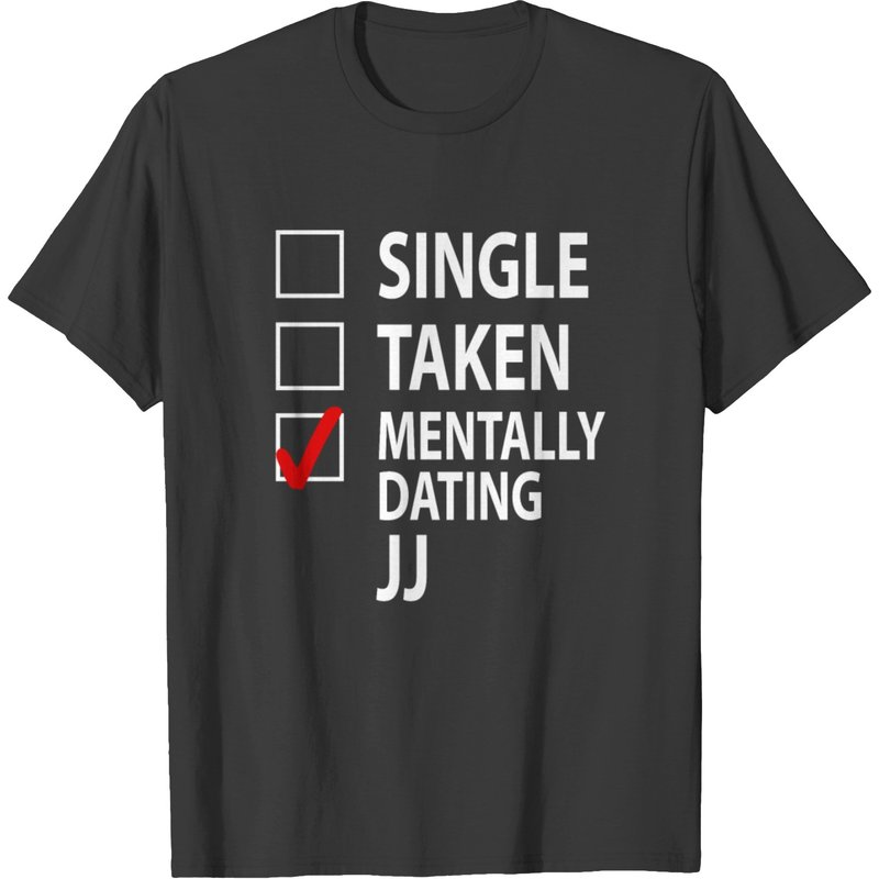 T-shirt blanc Mentally Dating JJ Rudy Pankow | Outer Banks pour hommes — T-shirts pour hommes