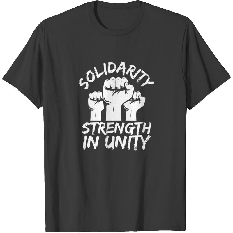 Solidarity Strength In Unity Labor Day Union T-shirt for Men