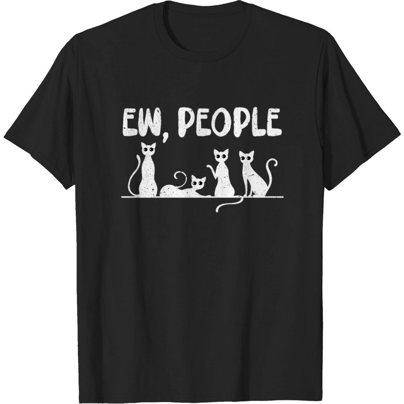 Ew, People T-shirt for Men - Funny Cat Design
