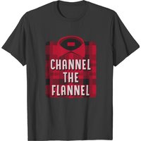 T-shirt Channel The Flannel pour hommes en noir — T-shirts pour hommes