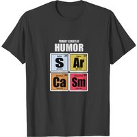 T-shirt Scienece Éléments Primaires de l'Humour en Chimie pour Hommes