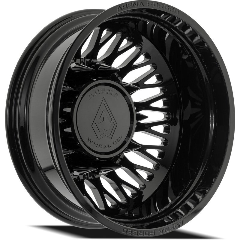 Roues Arena Forged Dually Stealth Arrière Noir Brillant 24x8.25 — Roues et jantes