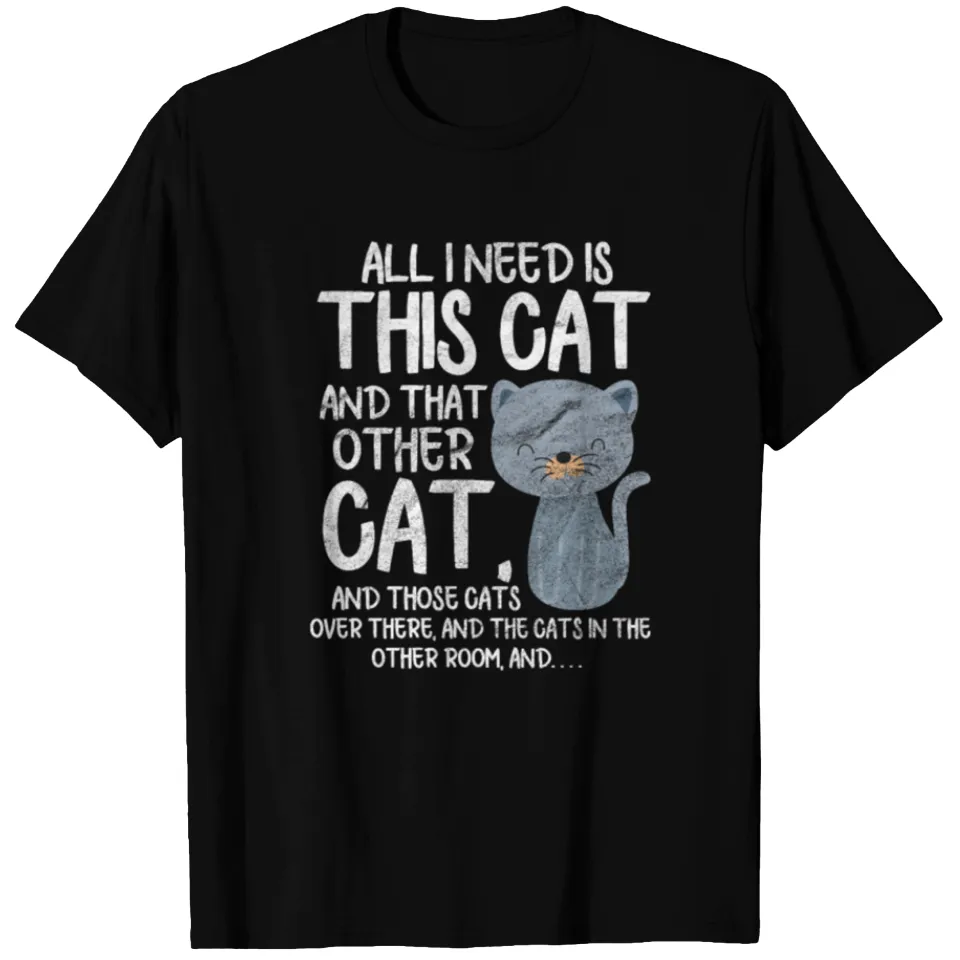 Tout ce dont j'ai besoin, c'est de ce chat et de cet autre chat - T-shirt pour hommes — T-shirts pour hommes