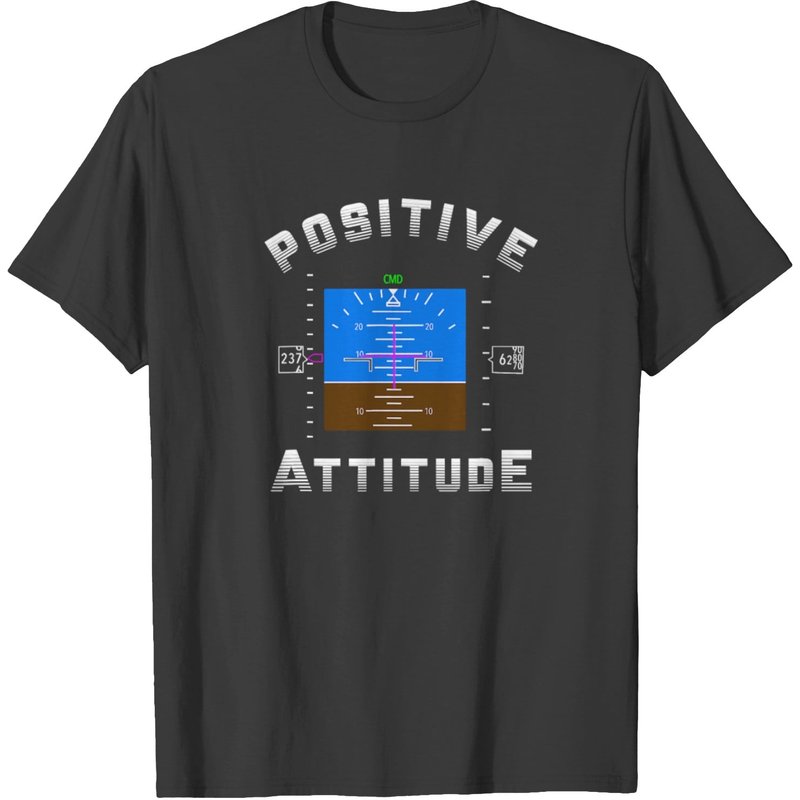 T-shirt de vol primaire pour pilote Positive Attitude Aviation — T-shirts pour hommes