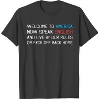 T-shirt Welcome America Speak English Live By Our Rules pour hommes — T-shirts pour hommes