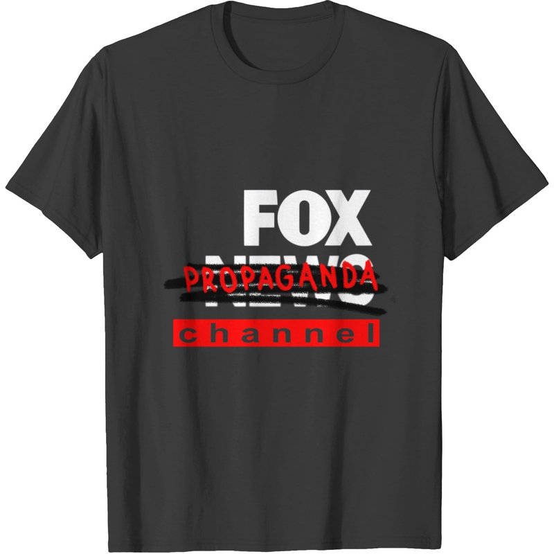 Fox Propaganda Channel T-shirt for Men in Black