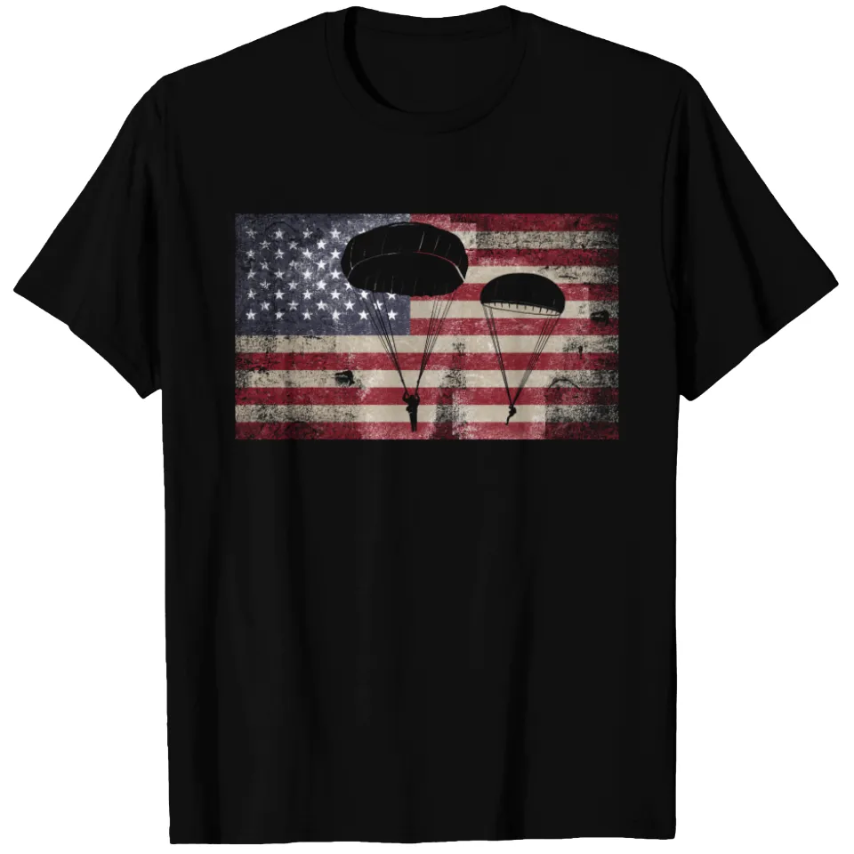 T-shirt Division Aéroportée Drapeau Américain pour Hommes