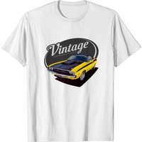 T-shirt Vintage Oval Jaune Challenger pour Hommes
